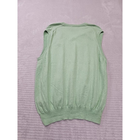 Peter Millar Sweater Vest Mens XL Cashmere Blend Green Vneck The Chattooga Club - Picture 7 of 8